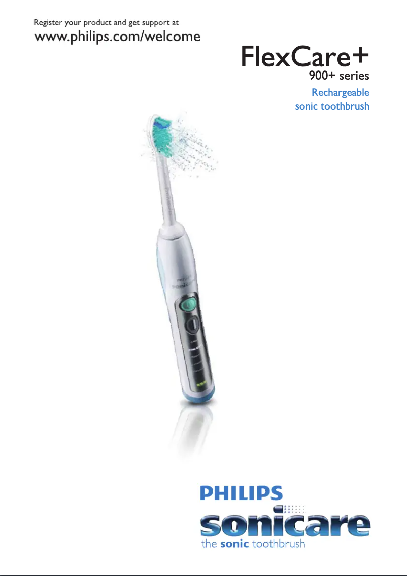 First page image of the manual for Sonicare FlexCare+ HX6995