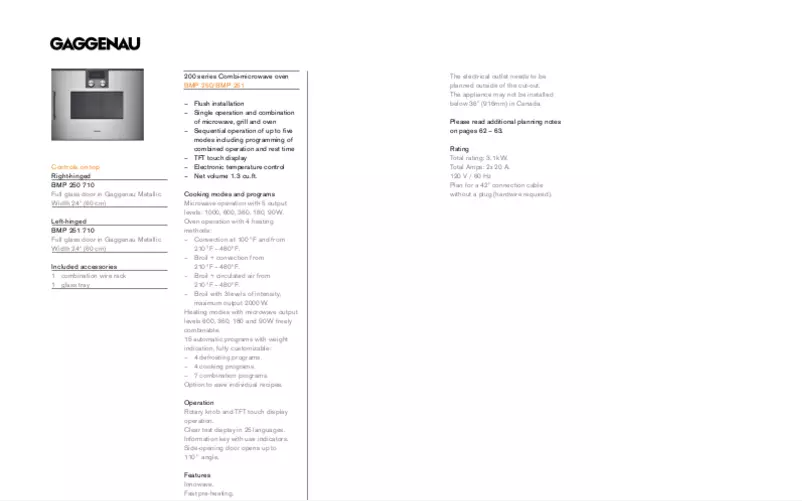 First page image of the manual for BMP250710