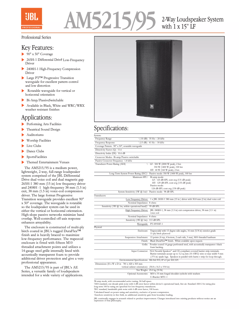 First page image of the manual for AM5215