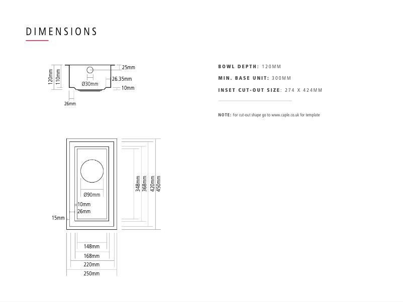 Page 1 of the manual Instructions / Assembly Caple SASO22/26