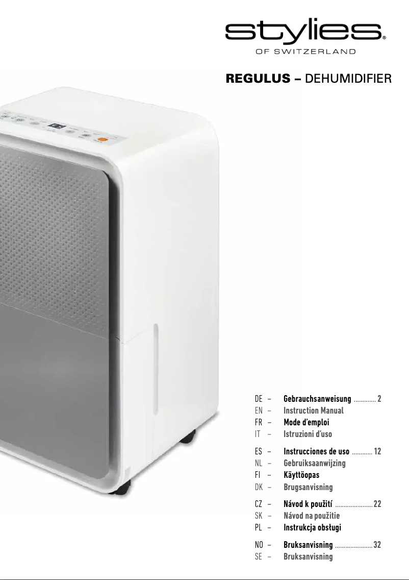 Page 1 of the manual User Manual Stylies Regulus