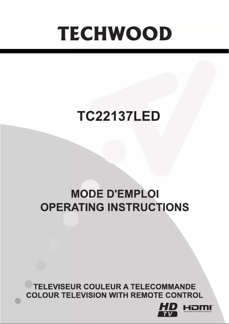 First page image of the manual for TC22137LED