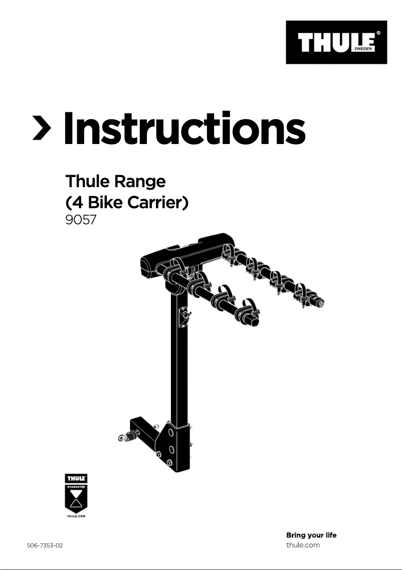 Page 1 of the manual User Manual Thule Range