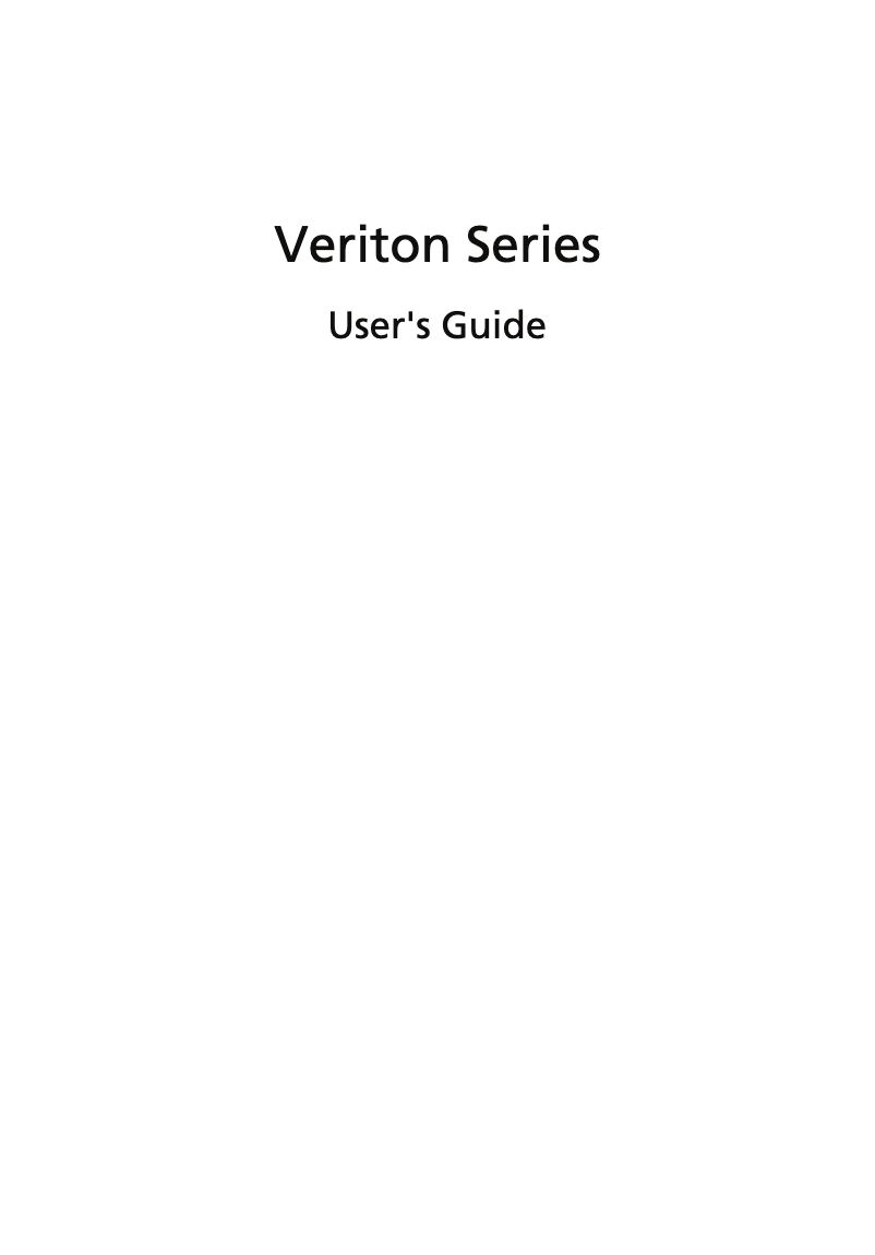 First page image of the manual for Veriton T661