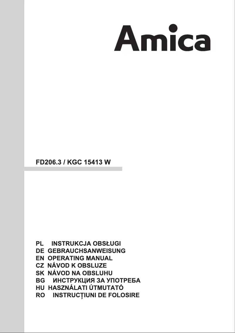 Page 1 of the manual User Manual Amica FD206.3