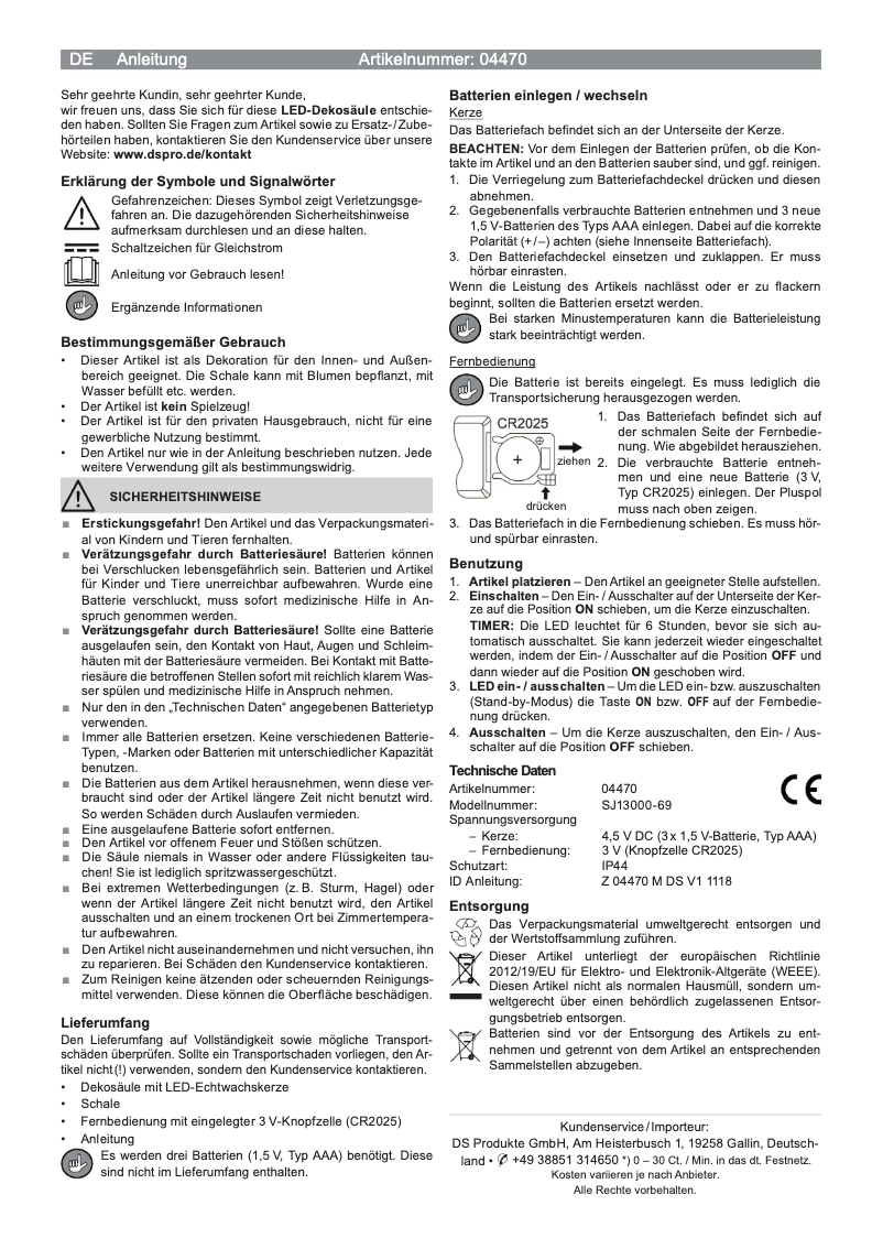 Page 1 of the manual User Manual EasyMaxx 04470