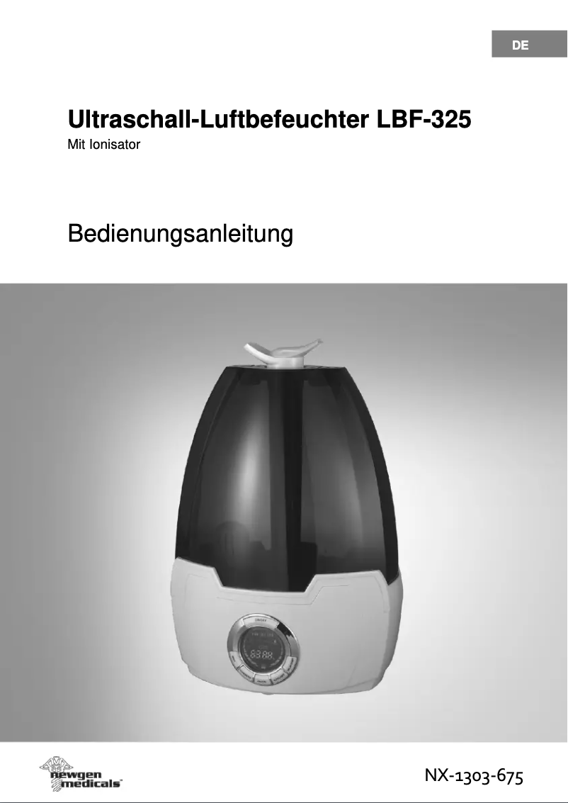 First page image of the manual for LBF-325