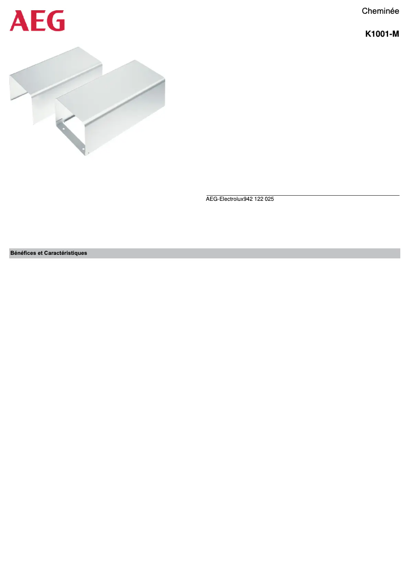 First page image of the manual for K1001-M