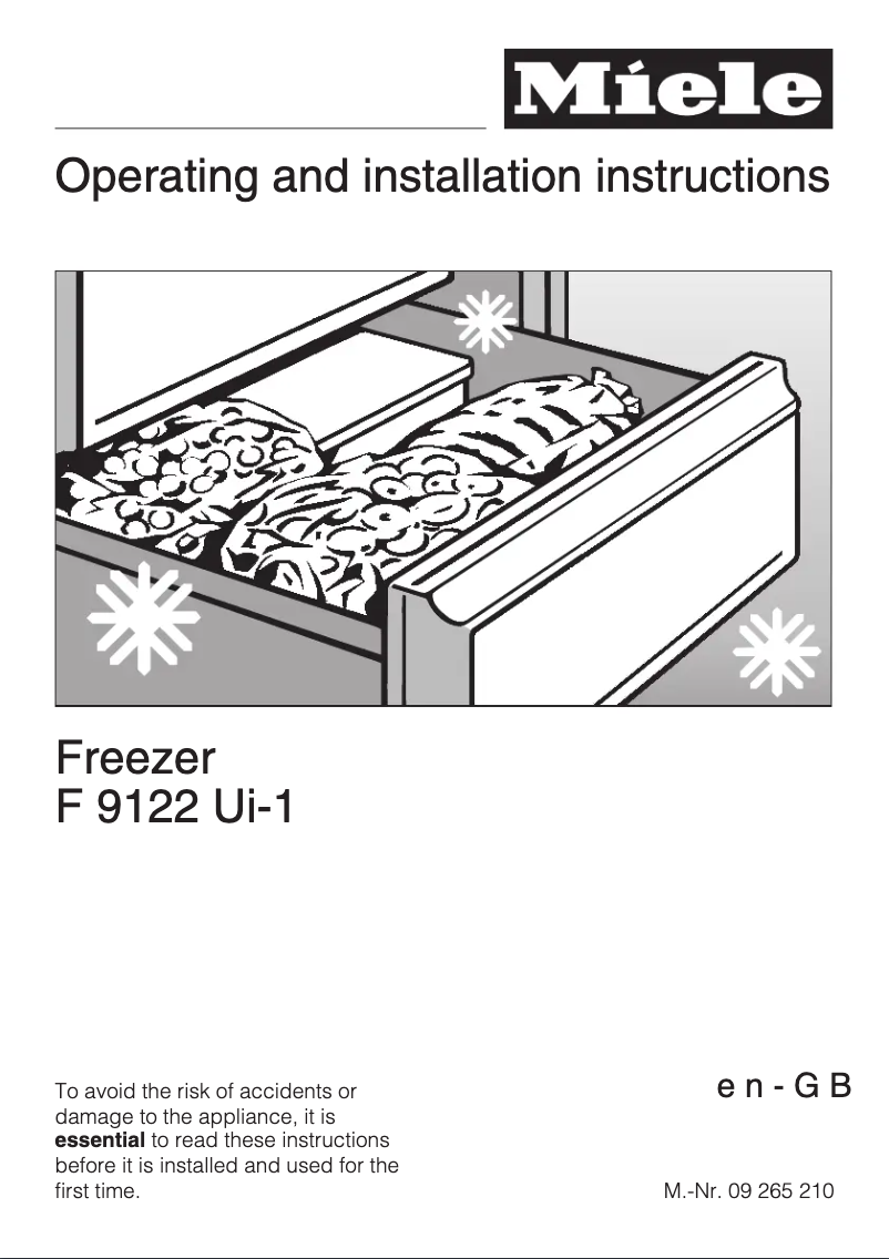 First page image of the manual for F 9122 UI-1