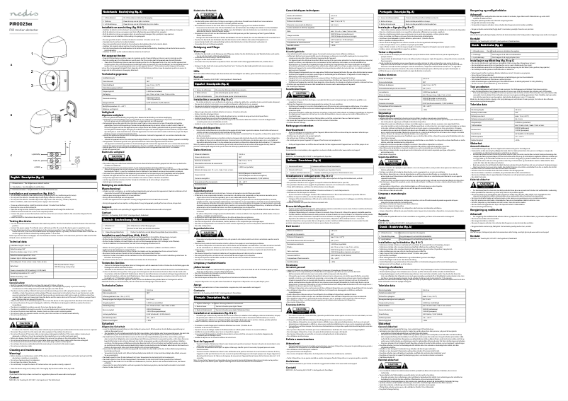 Page 1 of the manual User Manual Nedis PIROO23WT