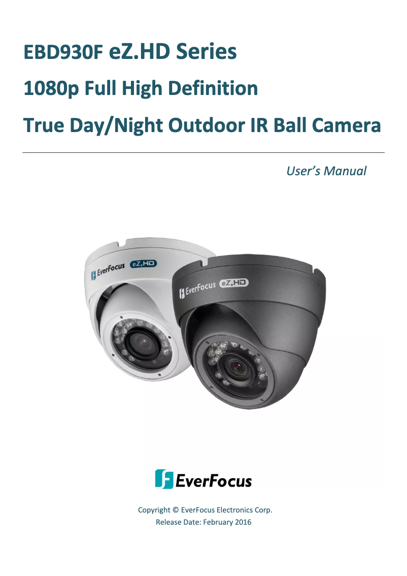 First page image of the manual for EBD930F