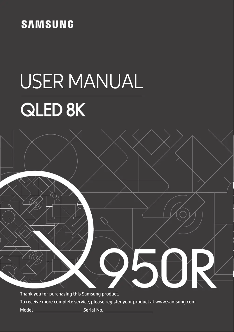 Page 1 of the manual User Manual Samsung QE82Q950R