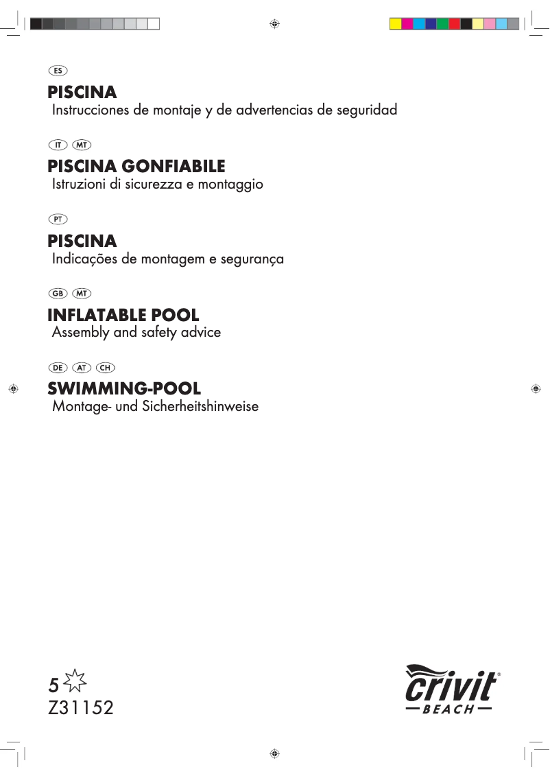 Page 1 of the manual User Manual Crivit Z31152