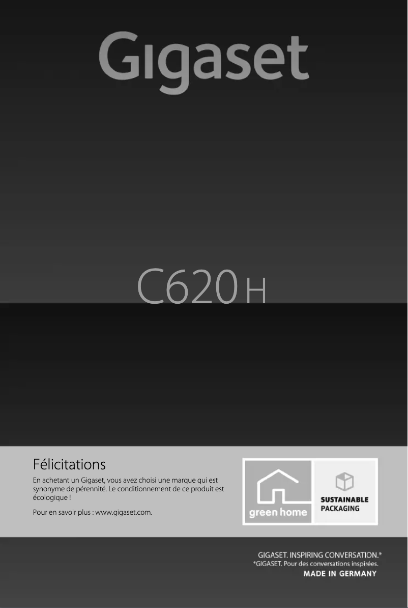 Page 1 of the manual User Manual Gigaset C620H