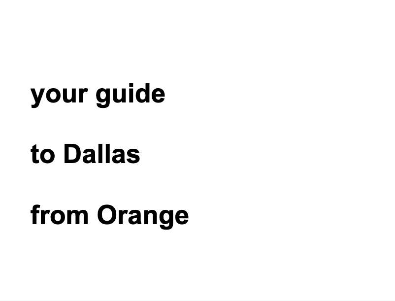 First page image of the manual for Dallas