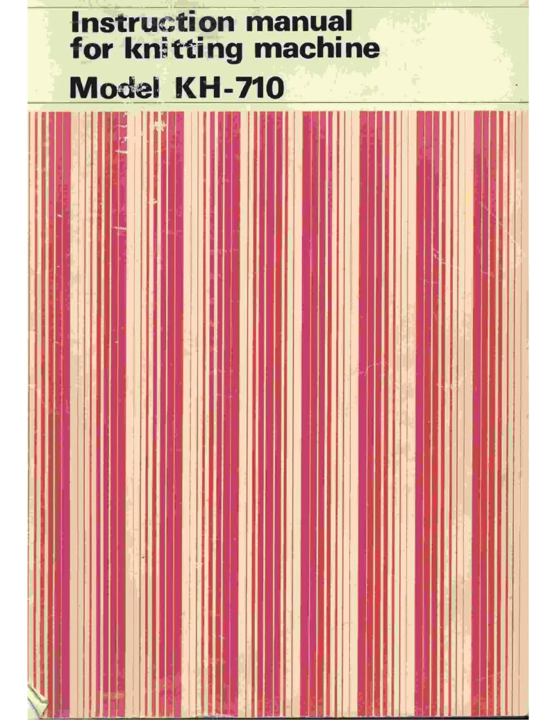 First page image of the manual for KH-710