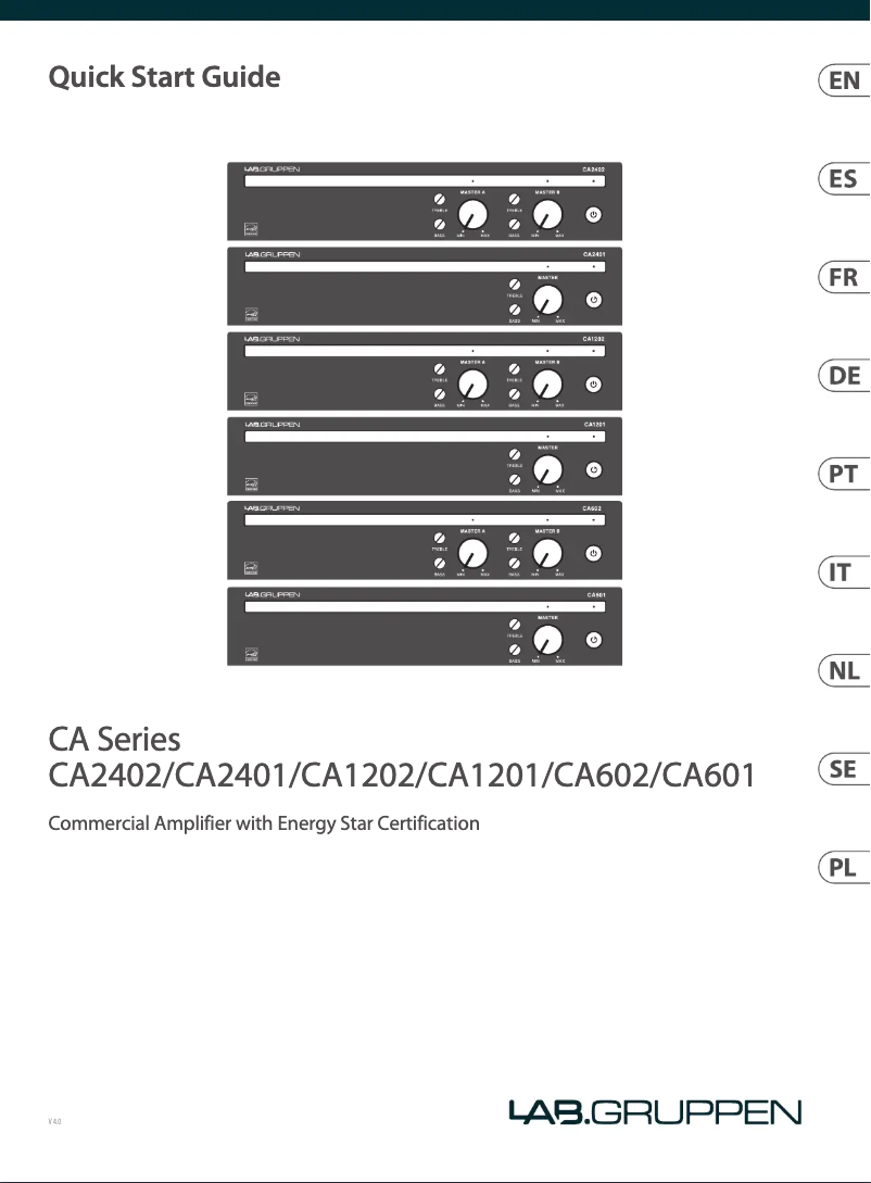 First page image of the manual for CA2402