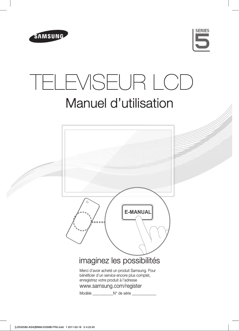 First page image of the manual for LA37D550K7R