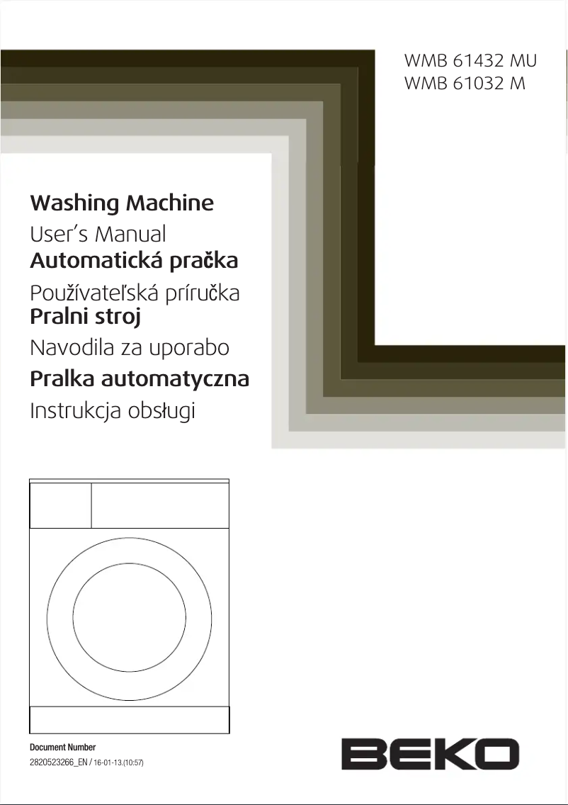 First page image of the manual for WMB 61032 M