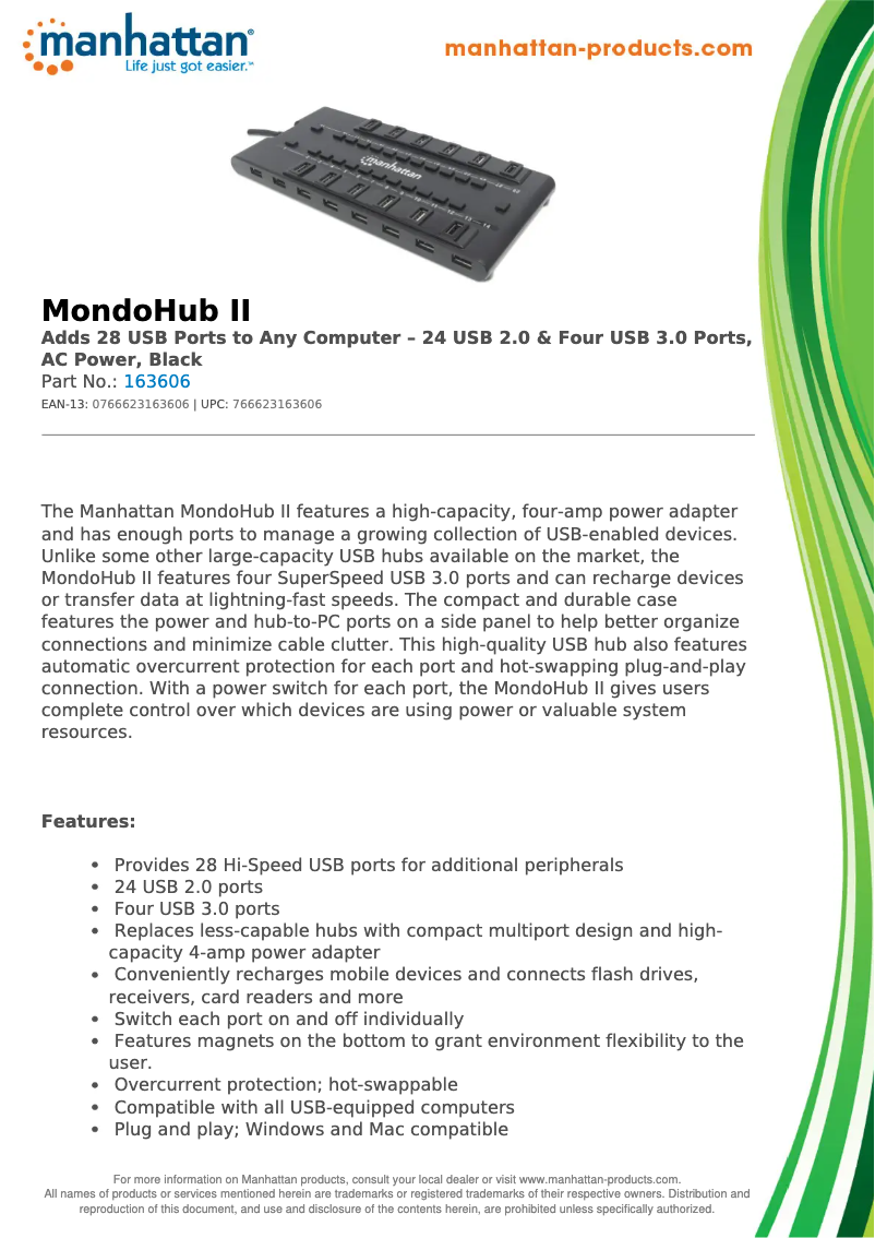 Image de la première page du manuel de l'appareil MondoHub II 163606