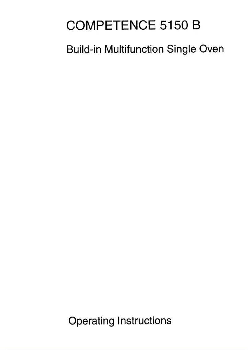 First page image of the manual for Competence 5150 B D