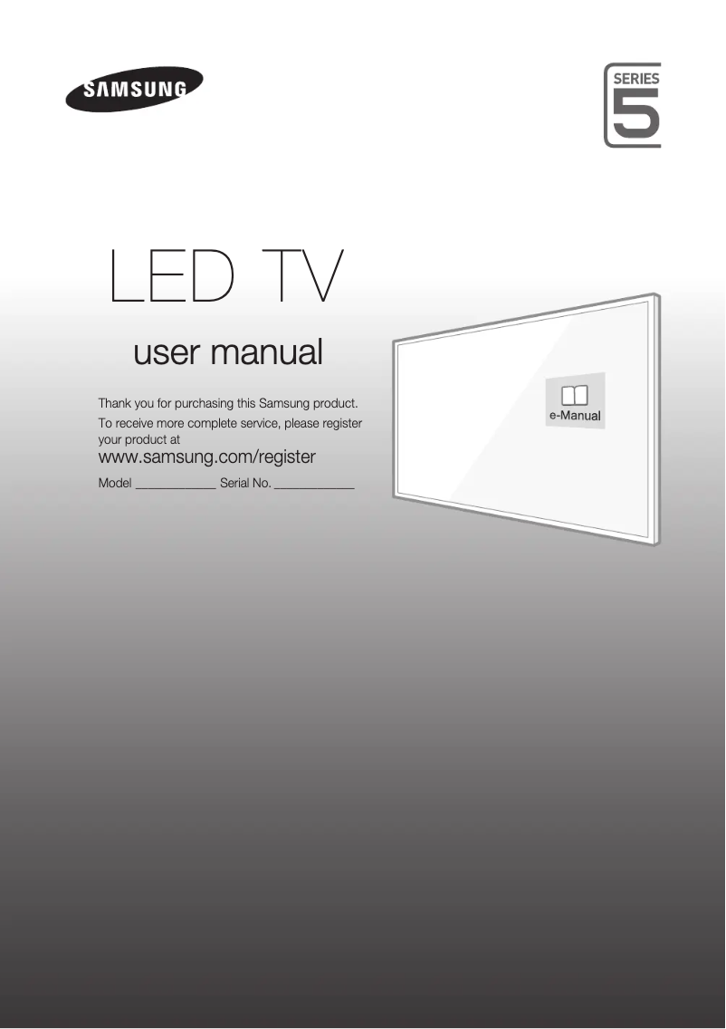 First page image of the manual for UA50J5500AR
