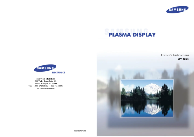 Page 1 of the manual User Manual Samsung SPN4235