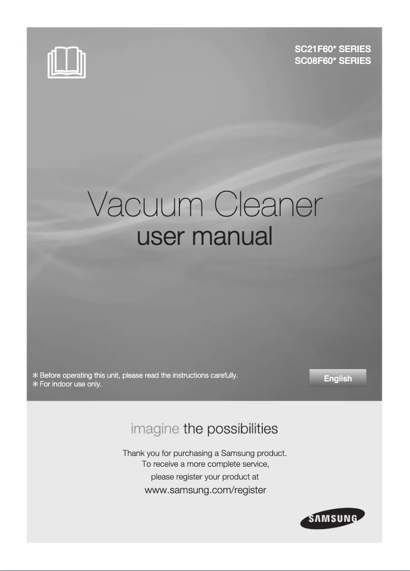 Page 1 of the manual User Manual Samsung SC08F60JT