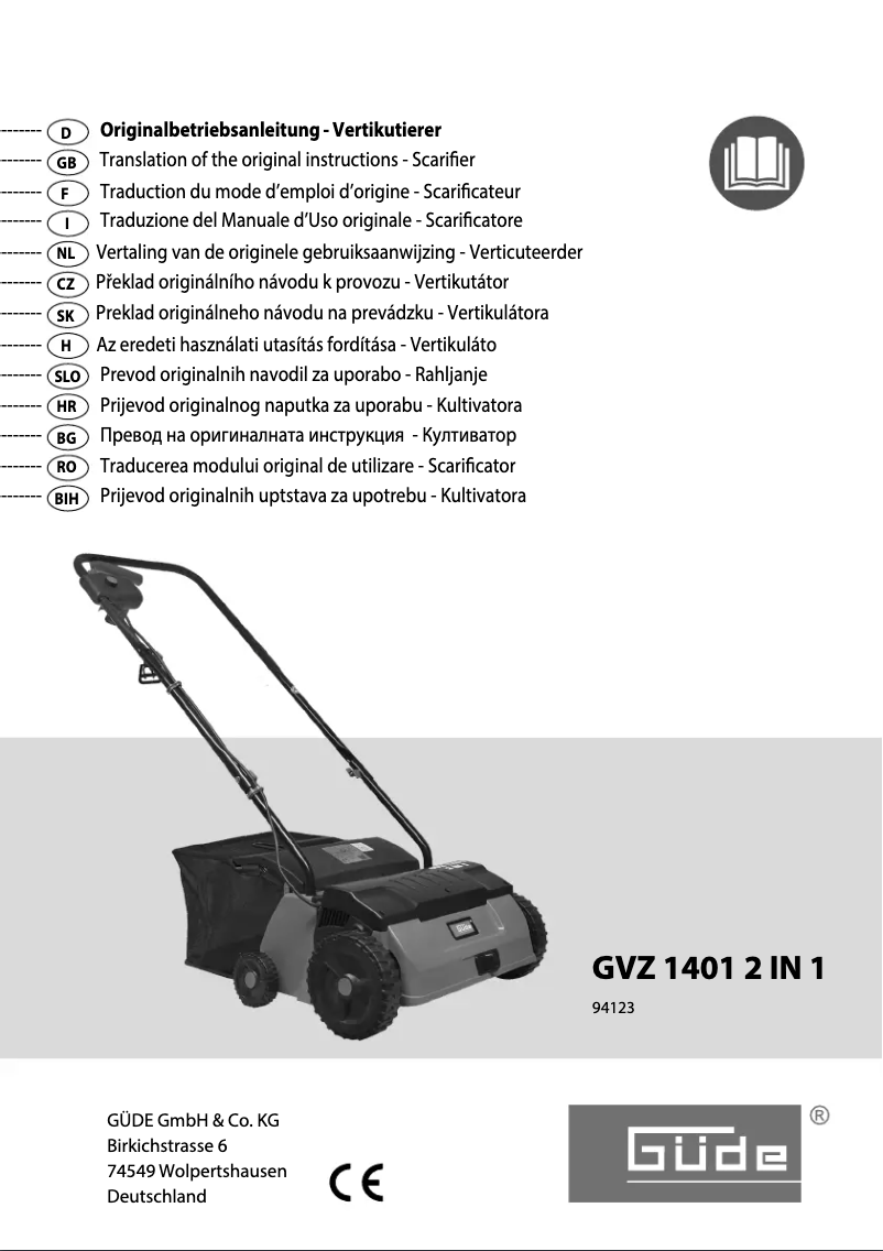Page 1 of the manual User Manual Güde GVZ 1401 2 IN 1