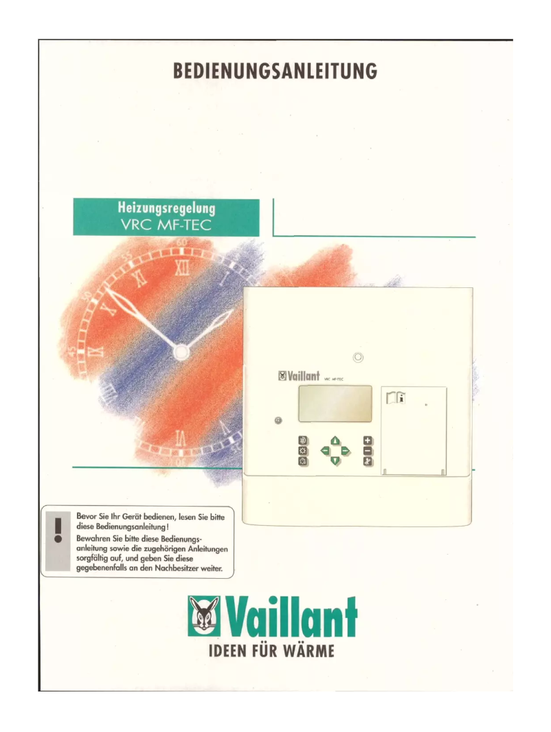 Page 1 of the manual User Manual Vaillant VRC MF-TEC