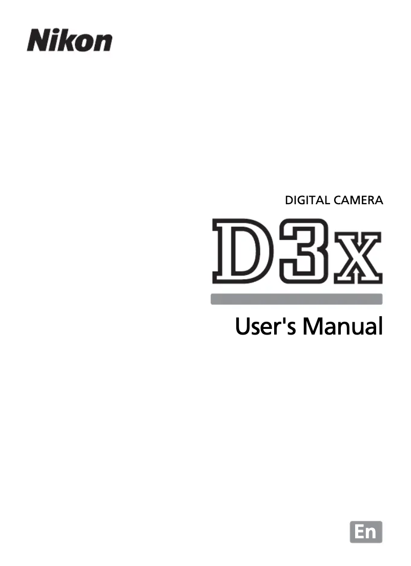 First page image of the manual for D X