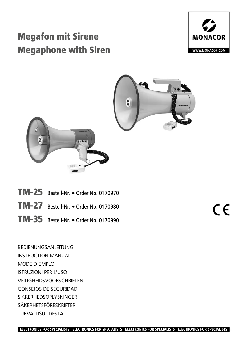 First page image of the manual for TM-35
