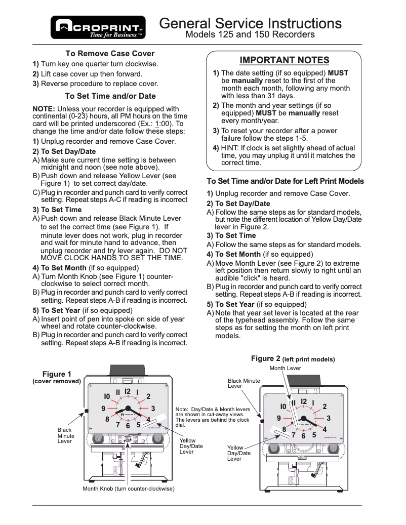 Page 1 of the manual User Manual Acroprint 150NR4
