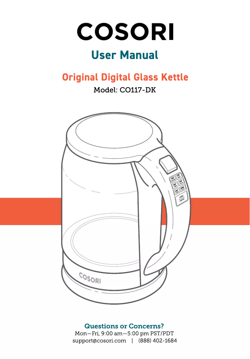 Page 1 of the manual User Manual Cosori CO117-DK