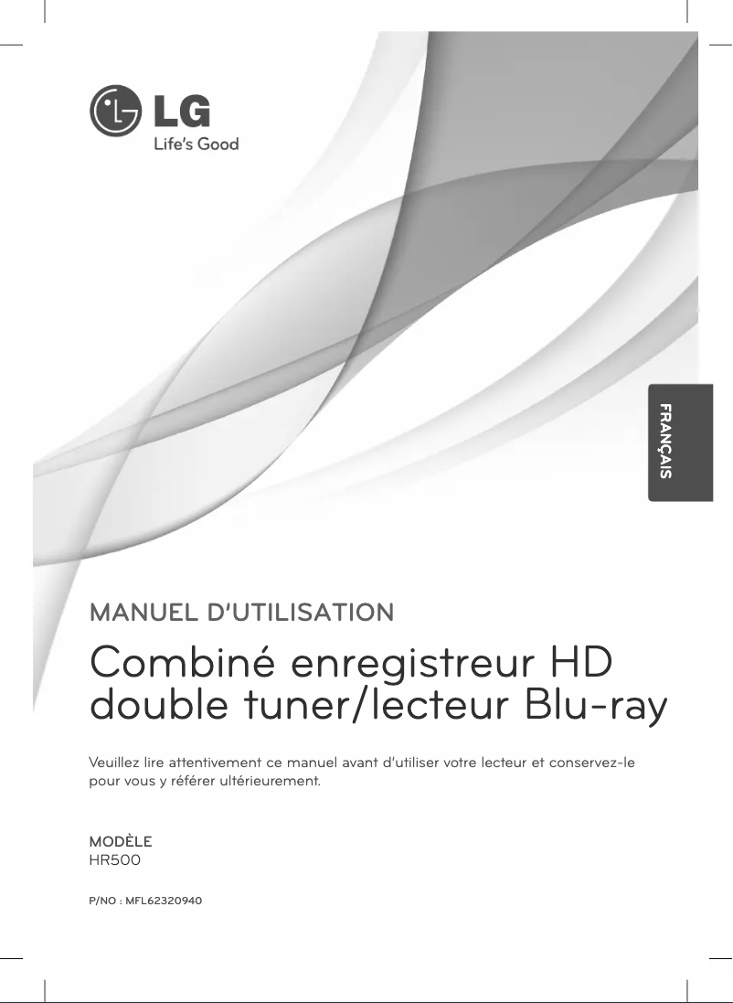 Page 1 of the manual User Manual LG HR500