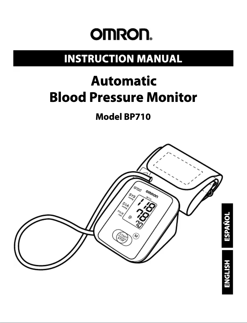 Page 1 of the manual User Manual Omron BP710
