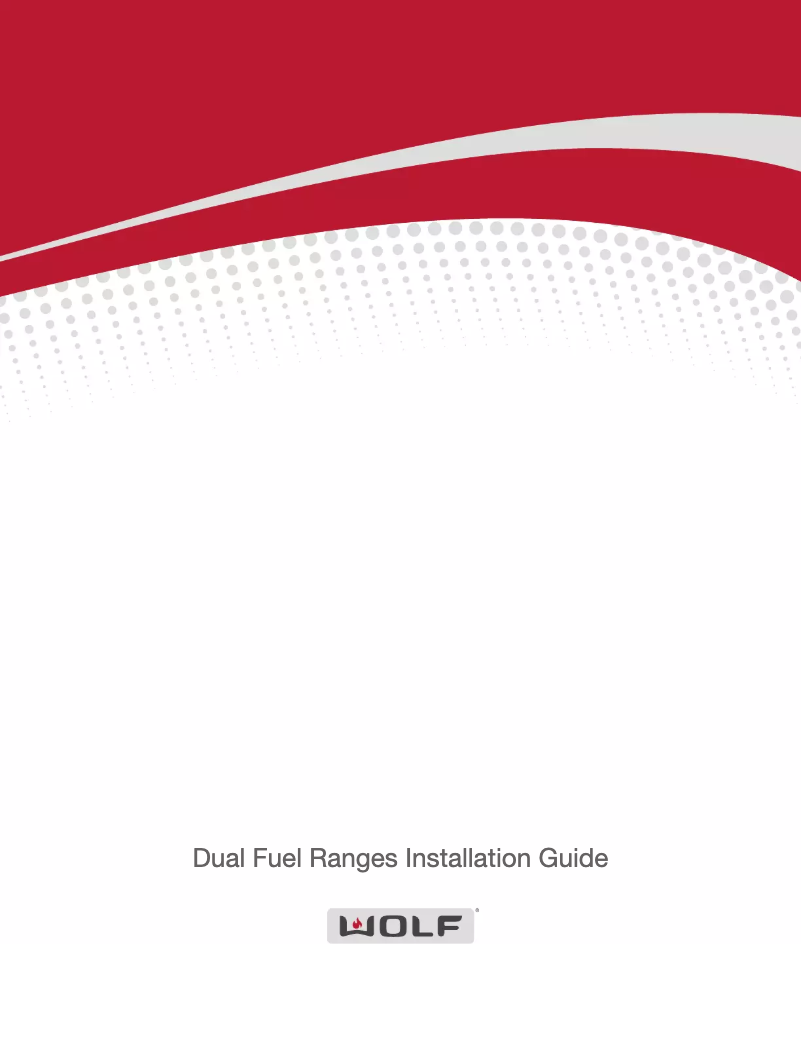 Page 1 of the manual Installation Guide Wolf DF604GF