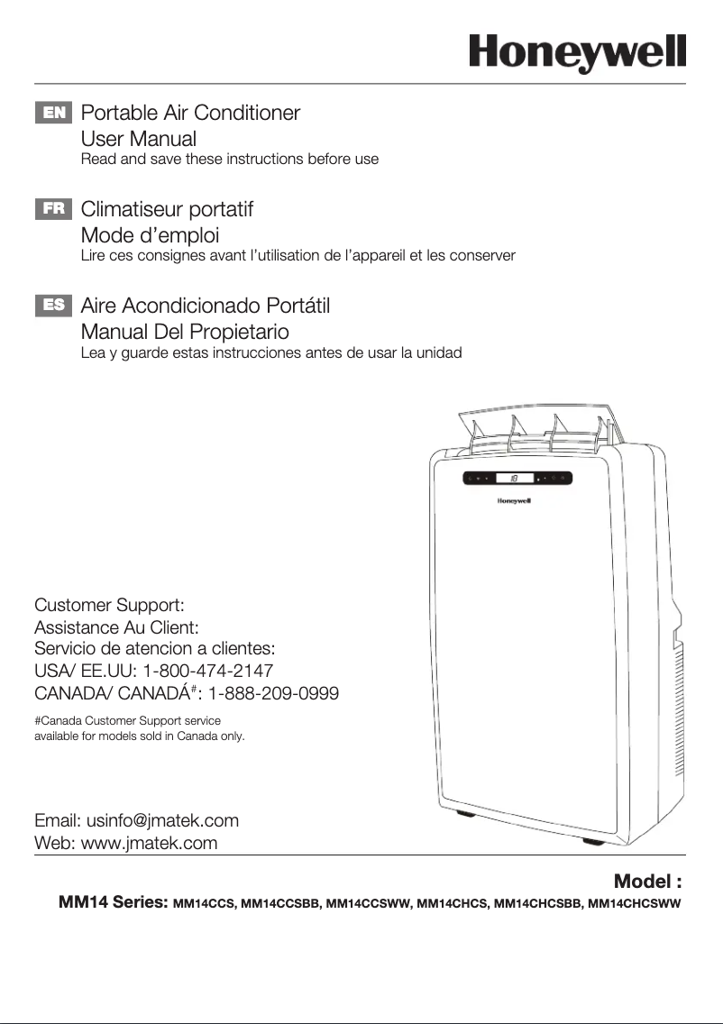 Page 1 of the manual Instruction Manual Honeywell MM14CCS