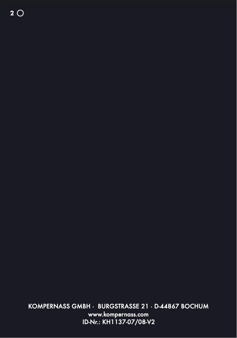 Page 1 of the manual User Manual Bifinett KH 1137