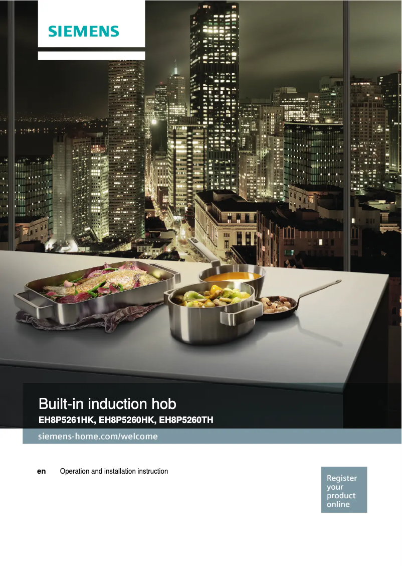 Page 1 of the manual User Manual Siemens EH8P5261HK