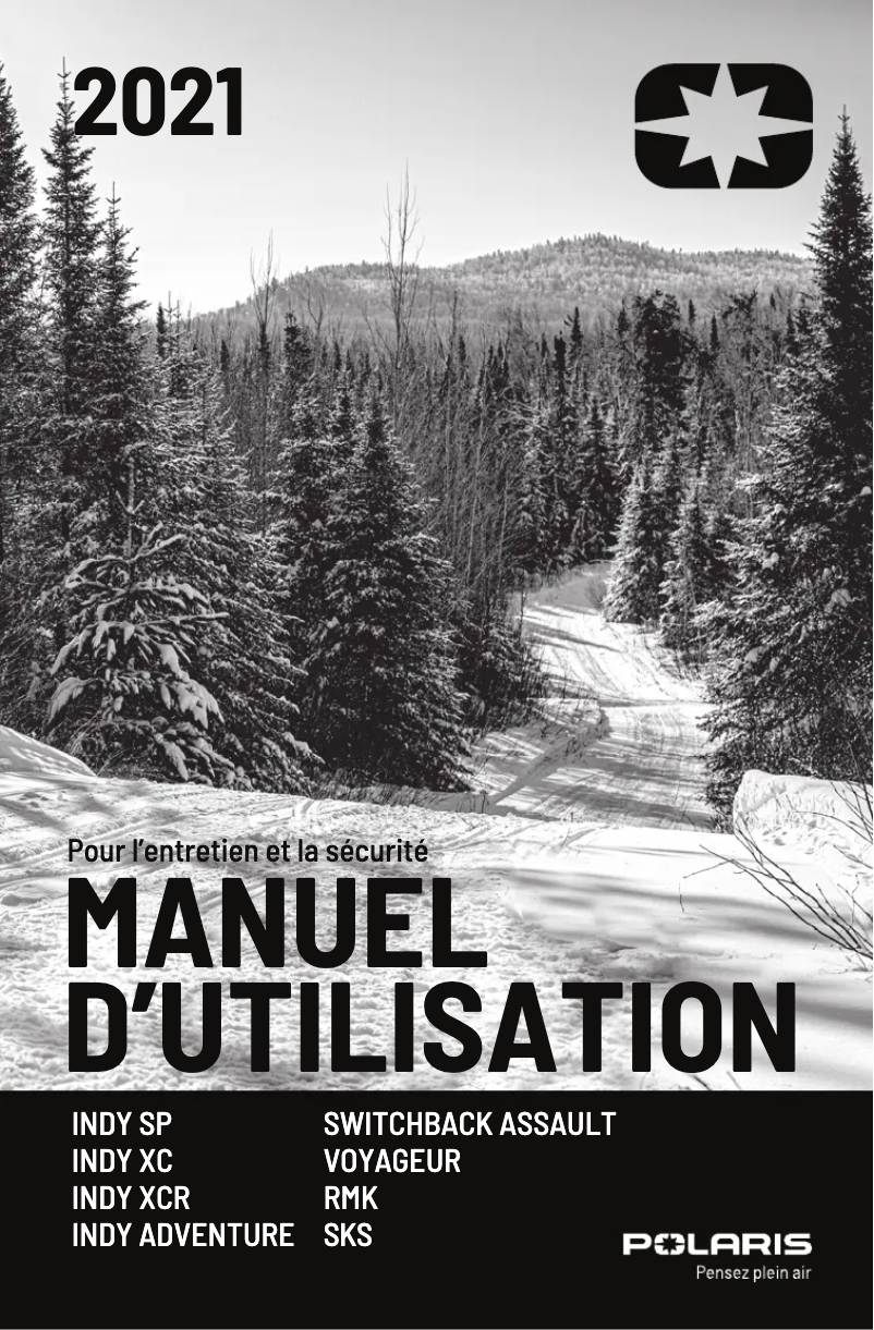 Page 1 of the manual User Manual Polaris 600 Indy SP 129 (2021)