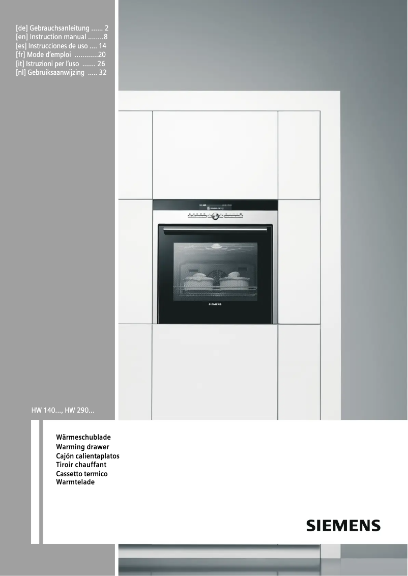 Page 1 of the manual User Manual Siemens HW1406P2B