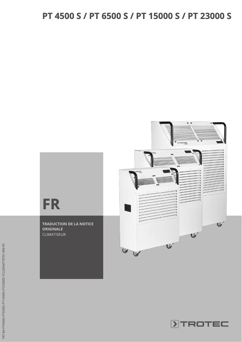 First page image of the manual for PT 4500 S