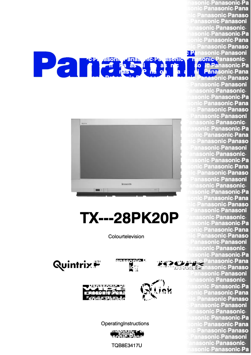 First page image of the manual for TX-28PK20P