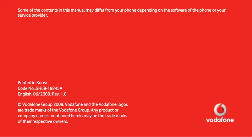 Page 1 of the manual User Manual Samsung SGH-L810V