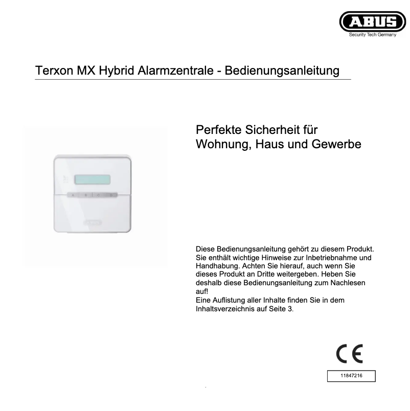 Page 1 of the manual User Manual Abus AZ4110