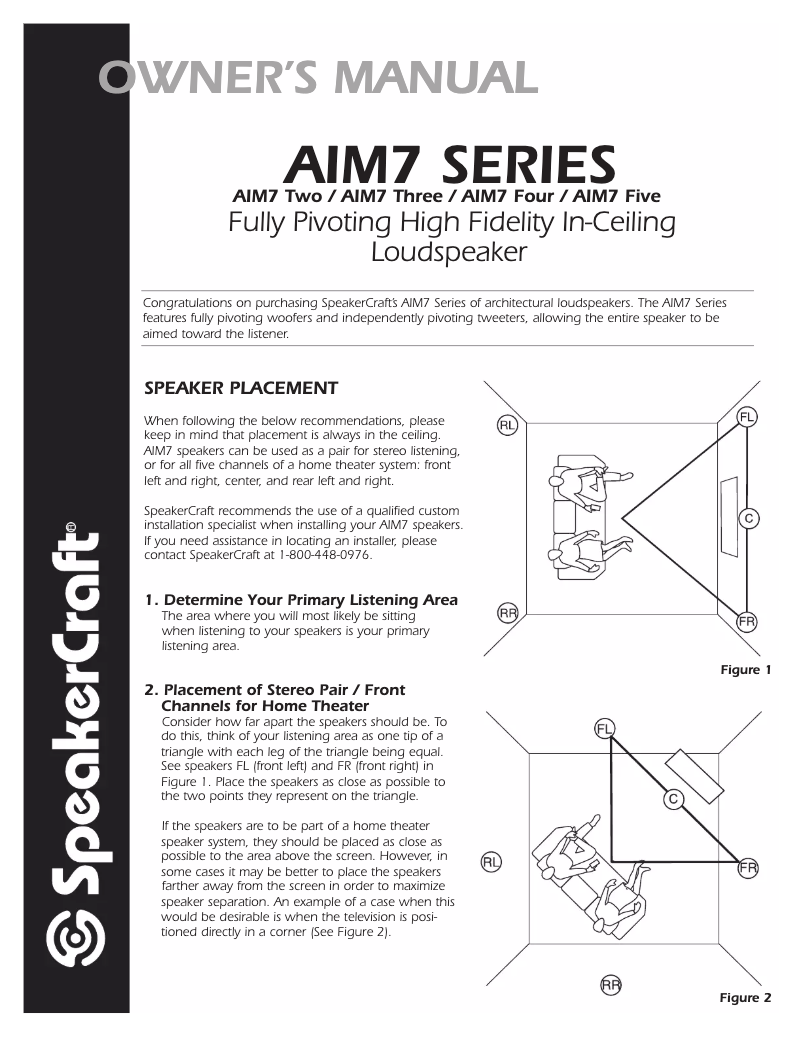 First page image of the manual for AIM7 Two