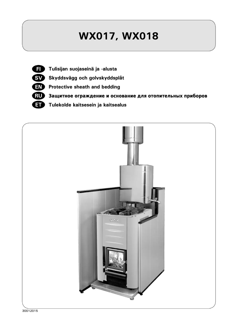 Page 1 of the manual User Manual Harvia WX017