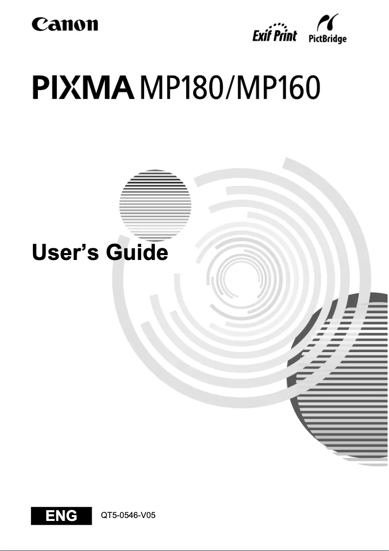 Page 1 of the manual User Manual Canon Pixma MP160