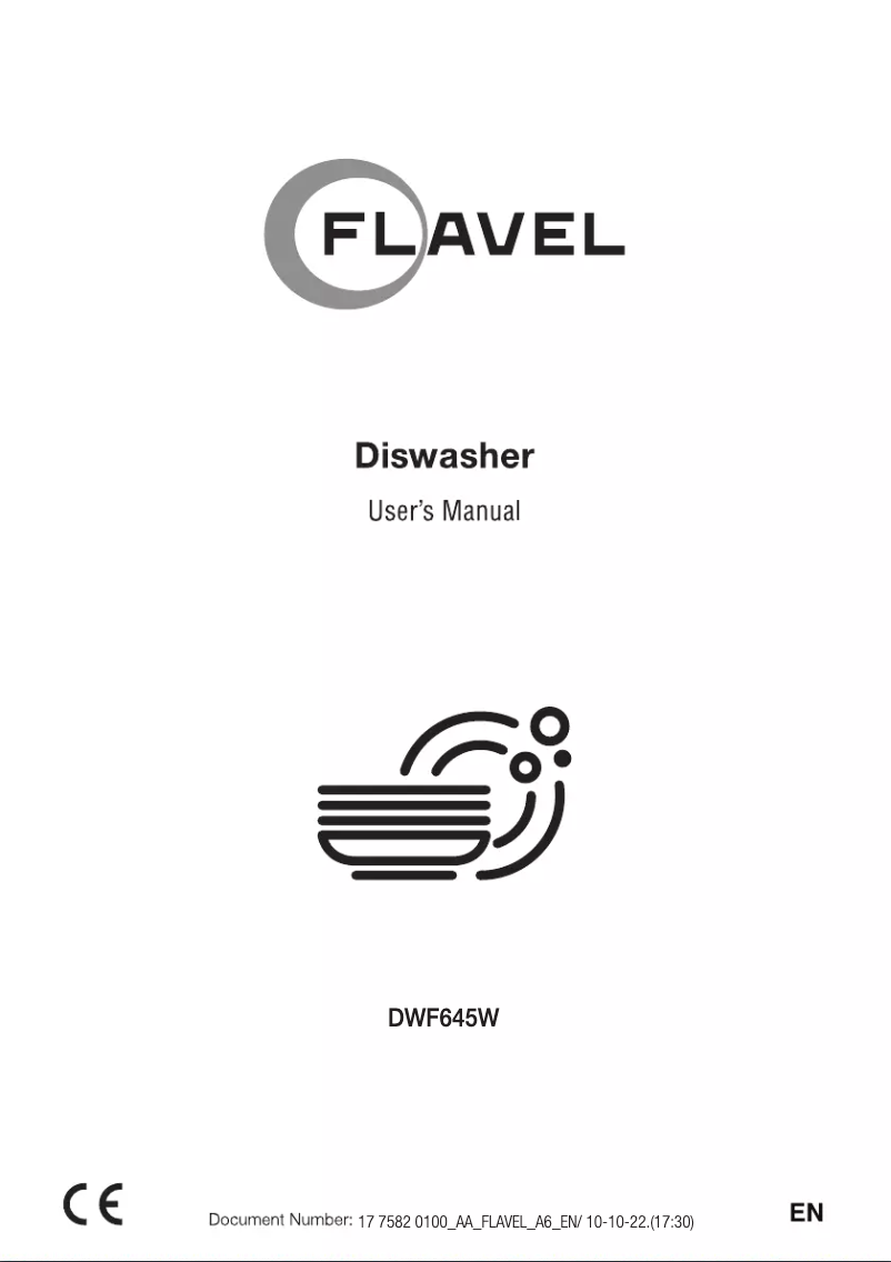 First page image of the manual for DWF645W